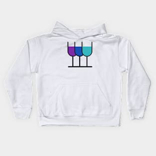 wine glasses Kids Hoodie